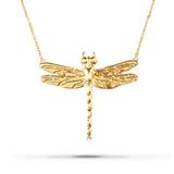 14k Gold Plated Dragonfly Small Pendant Necklace